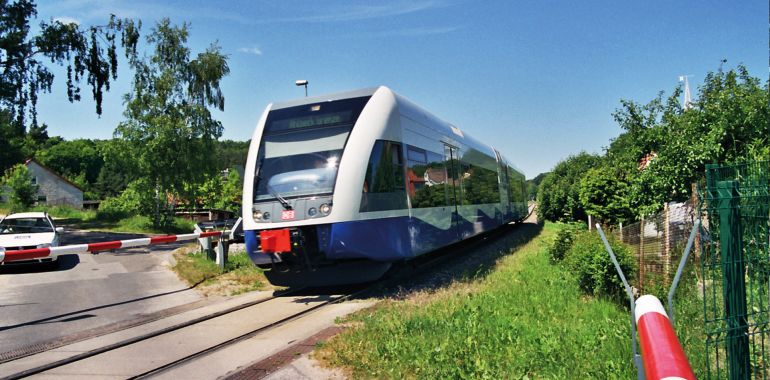 Usedomer Bäderbahn in Fahrt