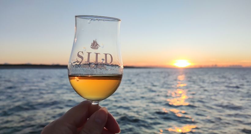Whiskytasting an Bord der Gret Palucca vor Sylt