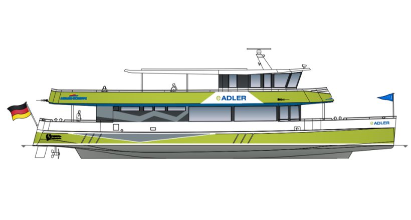 Seitenansicht der MS Adler Nature