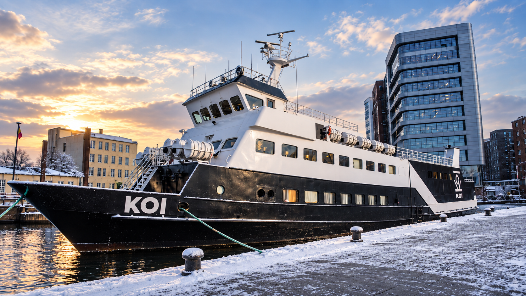 Eventschiff MS KOI im Hamburger Hafen